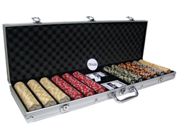 600 Nile Club Poker Chip Set with Aluminum Case