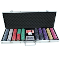500 Scroll Poker Chip Set with Aluminum Case