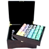 750 Tournament Pro Poker Chip Set with Mahogany Case