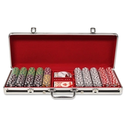 500 Ultimate Poker Chip Set with Black Aluminum Case