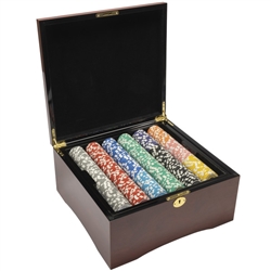 750 Ultimate Poker Chip Set with Mahogany Case