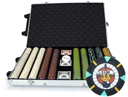 1,000 'Rock & Roll' Poker Chip Set with Rolling Case