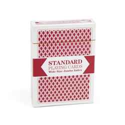 Red Wide Size, Jumbo-Index Playing Cards