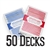 50 Decks of Wide Size, Jumbo Index Playing Cards