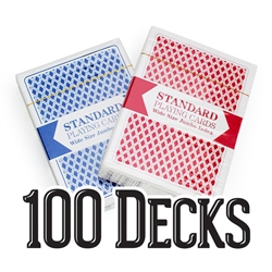 100 Decks of Wide Size, Jumbo Index Playing Cards