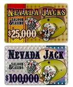 10 Nevada Jack Ceramic Poker Plaques