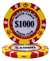 $1000 Monte Carlo Poker Chips - $1000