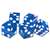 5 Blue 19mm Grade A Precision Dice with Matching Serial Numbers