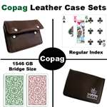 Copag 1546 Green/Blue Bridge Regular Leather Case