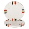 12 Stripe Poker Chips- White