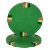 12 Stripe Poker Chips- Green