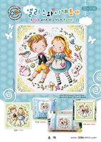 SO-3190  Alice and A Clock Rabbit Cross Stitch Chart