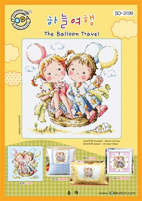 SO-3199 The Balloon Travel Cross Stitch Chart