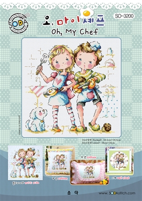 SO-3200 Oh, My Chef Cross Stitch Chart