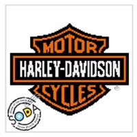 SO-FP19 Harley Davidson Emblem Cross Stitch Chart