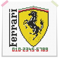 SO-FP25 Ferrari Cross Stitch Chart