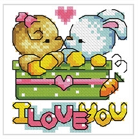 SO-FP4 Teddy and Bunny Cross Stitch Chart