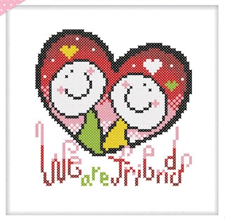 SO-FP8 We are friends Cross Stitch Chart