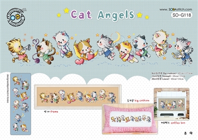 SO-G118 Cat Angels Cross Stitch Chart