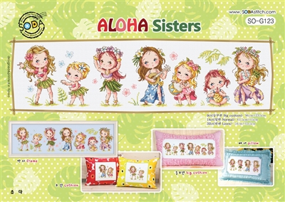 SO-G123 ALOHA Sisters Cross Stitch Chart