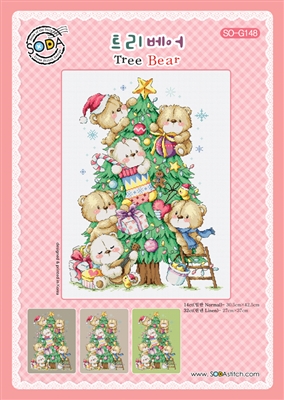 SO-G148 Tree Bear Cross Stitch Chart