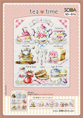 SO-G16 Tea Time Cross Stitch Chart