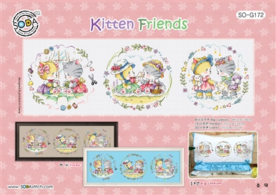 SO-G172 Kitten Friends Cross Stitch Chart