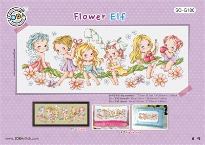 SO-G186 Flower Elf Cross Stitch Chart