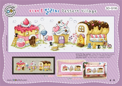 SO-G195 Dessert Village Cross Stitch Chart