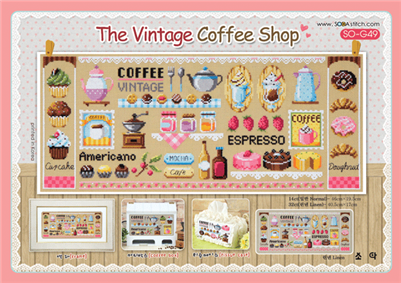 SO-G49 The Vintage Coffee Shop Cross Stitch Chart