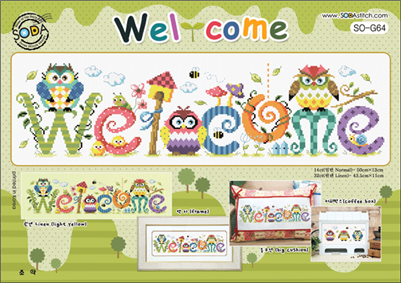 SO-G64 Welcome Cross Stitch Chart