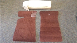 NOS GM Front Floor Mats, Dark Redwood