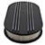 Air Cleaner Assembly, 15" x 2" Oval Open Element, BLACK ALUMINIUM Partial Finned Classic Ribbed Design