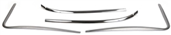 1968 - 1972 Nova Front Windshield Chrome Moldings, Set