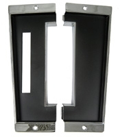 1968 - 1974 Console Shift Plate, Automatic Transmission, Chrome Plated with Bonded Matte Black Insert, 2 Pieces