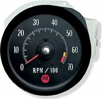 1970 Chevelle Dash Tachometer Gauge, 6500 Redline