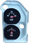 1971 - 1972 Chevelle Temperature and Fuel Gauge (Super Sport) (with Bracket) (Features Correct White Markings), Set