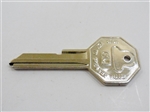 1968 Key Blank, GM Logo with Octagon Head, OE Style