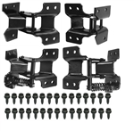 1968 - 1972 Nova Door Hinges Kit, 2 Uppers and 2 Lowers With Mounting Bolts