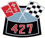 Air Cleaner Cross Flag Emblem, Die-Cast 427