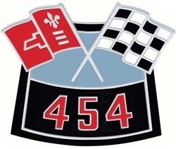 Air Cleaner Cross Flag Emblem, Die-Cast 454