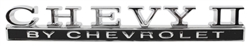 1968 Nova Trunk Deck Lid Emblem "Chevy II By Chevrolet", USA Made