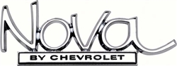 1969 - 1972 Nova Trunk Deck Lid Emblem " By Chevrolet "