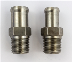 1966 - 1972 Stainless Steel Heater Hose Fittings, Pair