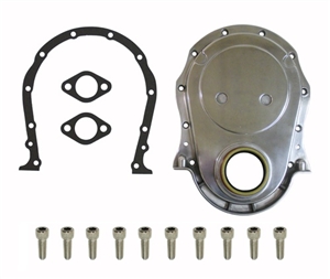 1966 - 1972 Chevelle or Nova Big Block Timing Chain Cover Set, Polished Aluminum