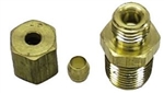 1966 - 1972 Chevelle or Nova Oil Pressure Line Fitting Nut and Sleeve, Block Side