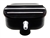 Valve Cover Breather Cap, BLACK ALUMINIUM Finned Classic Ribbed Design, 1" Push In with Vent Hose Provision