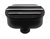 Valve Cover Breather Cap, BLACK ALUMINIUM Finned Classic Ribbed Design, 1" Push In