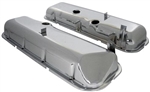 1966 - 1972 Chevelle or Nova Big Block Chrome Valve Covers with Slant, With Drippers