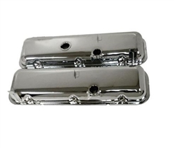 1966 - 1972 BIG BLOCK Valve Covers, CHROME Without Drippers, TALLER CHEATER VERSION